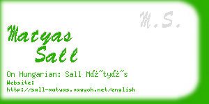 matyas sall business card